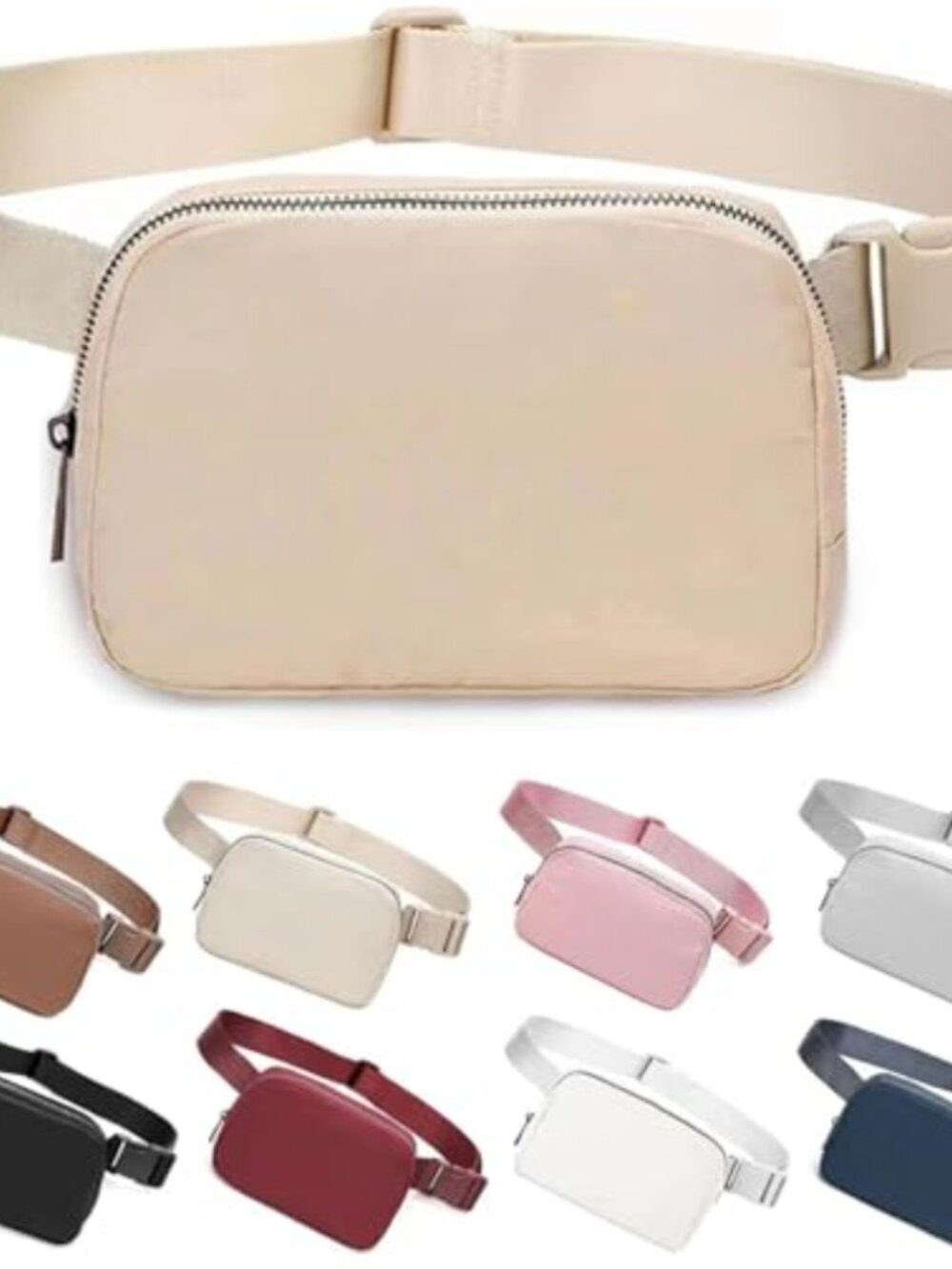 Nylon Waterproof Belt Bag Crossbody Fanny Pack Adjustable Strap Unisex